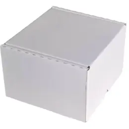 Shipping Box - Tall Square White Closed